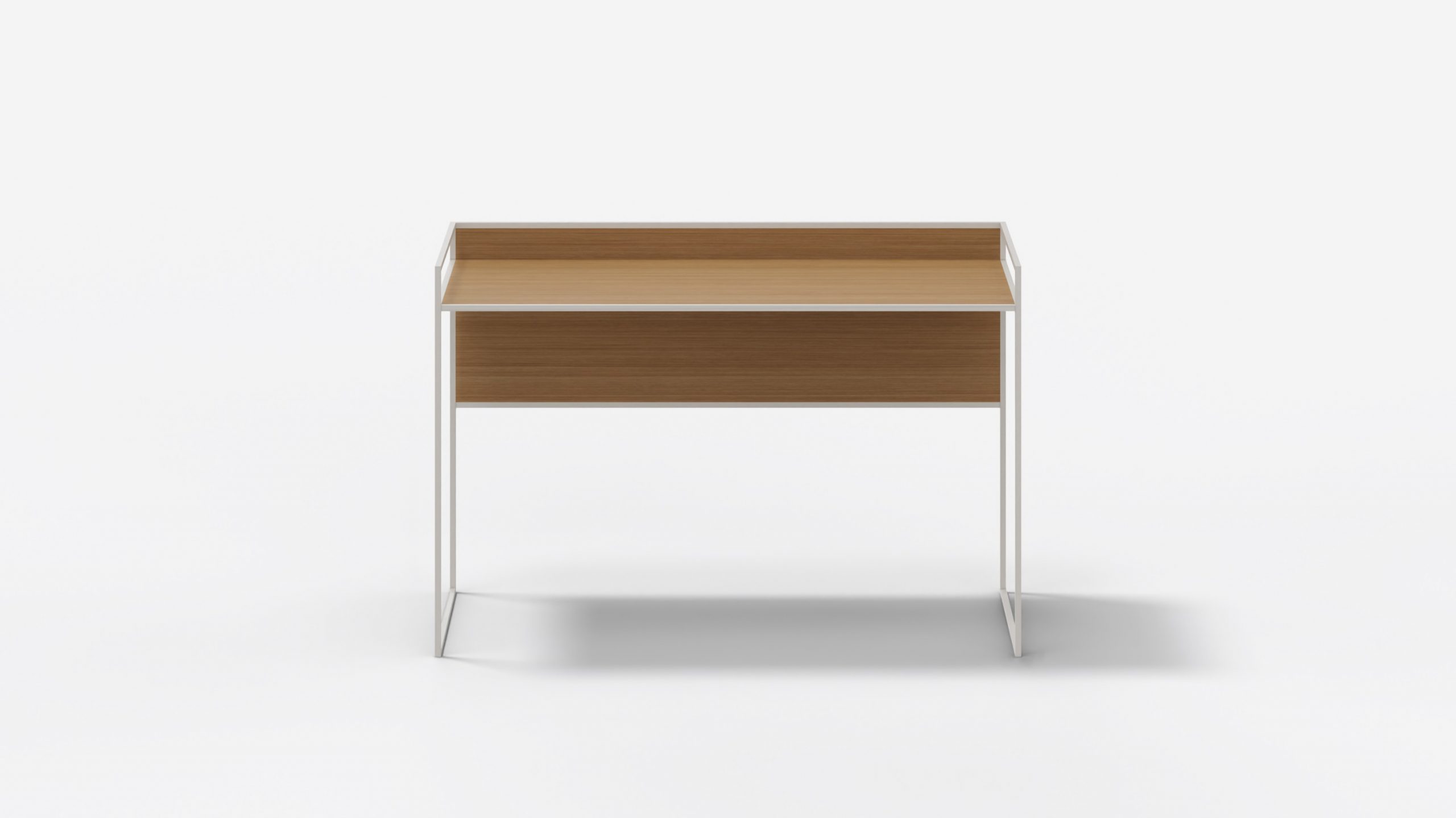 Escritorio Arian: Minimalista y estilizado, con ángulos y líneas rectas.