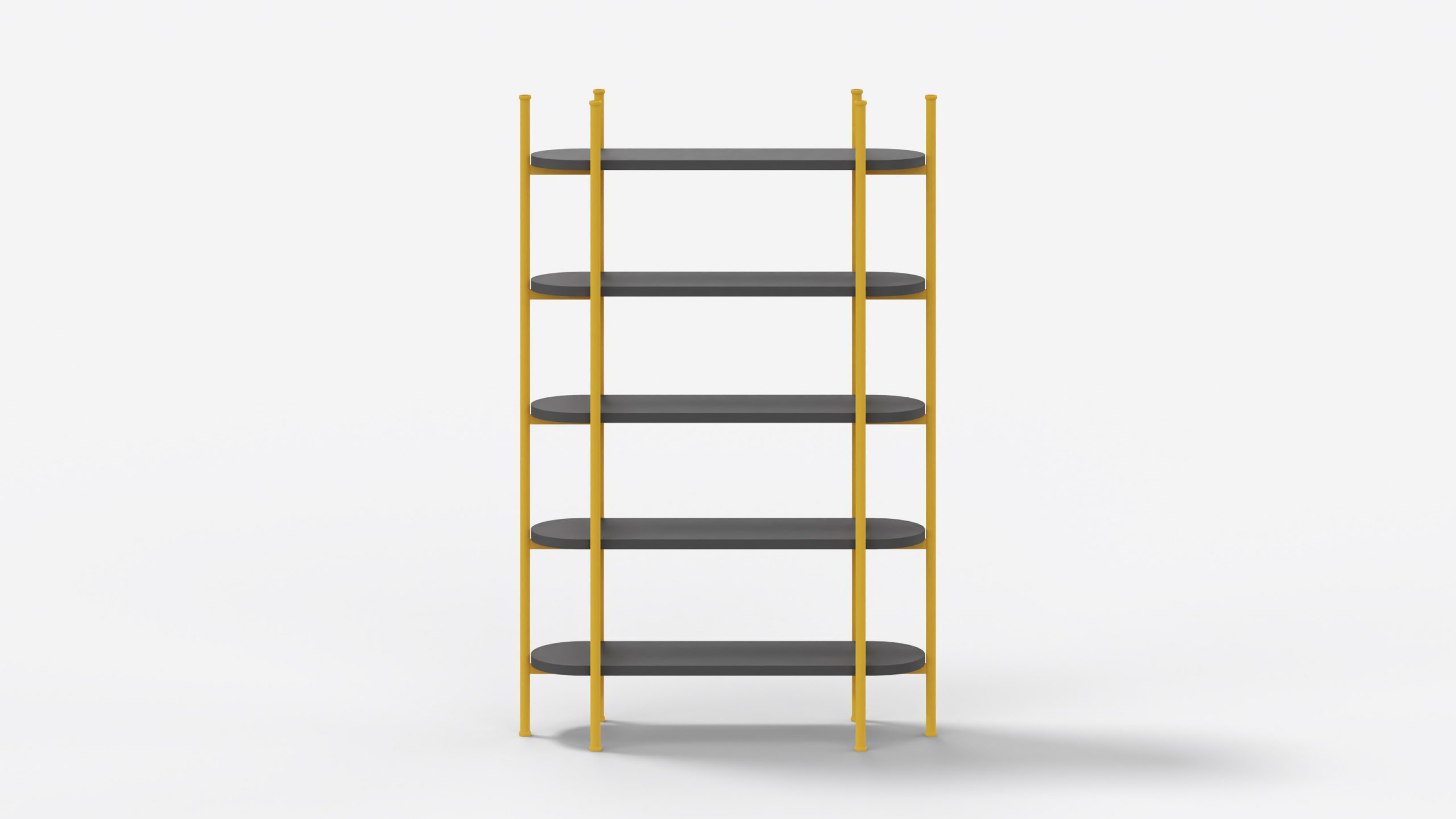 Estantería Carolina: Estilo pop art con formas llamativas y variedad de colores vibrantes.