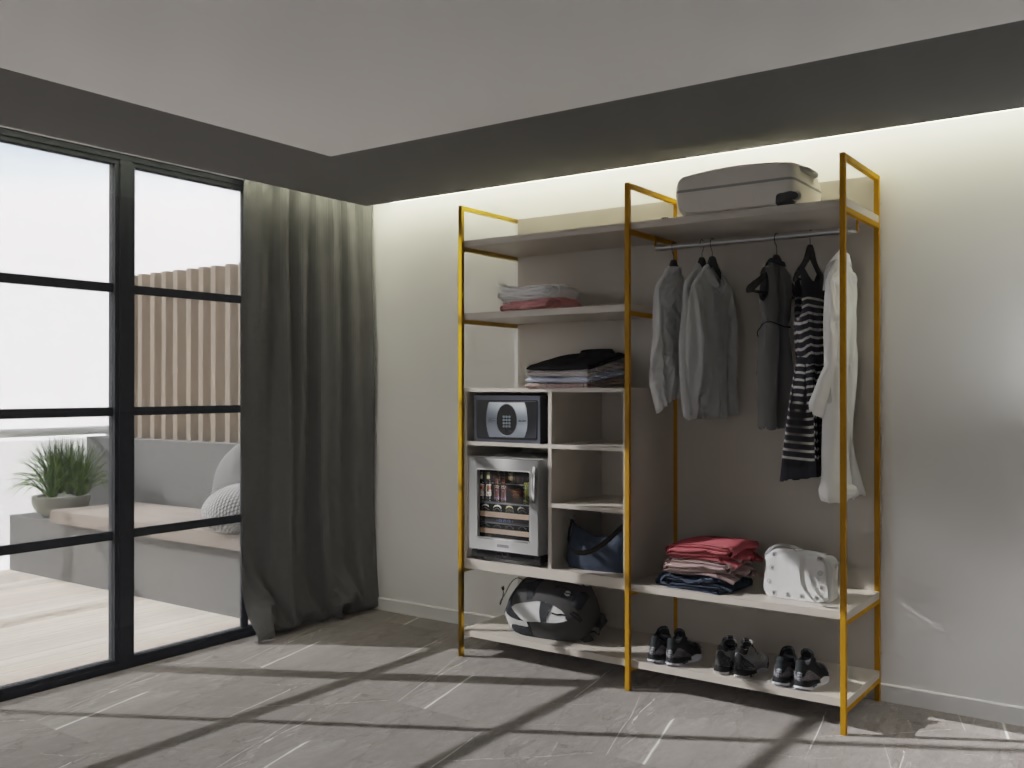 ARMARIO A 180: Versatilidad y modularidad para adaptarse a tu hogar y tus necesidades, con formas ligeras y modernas.