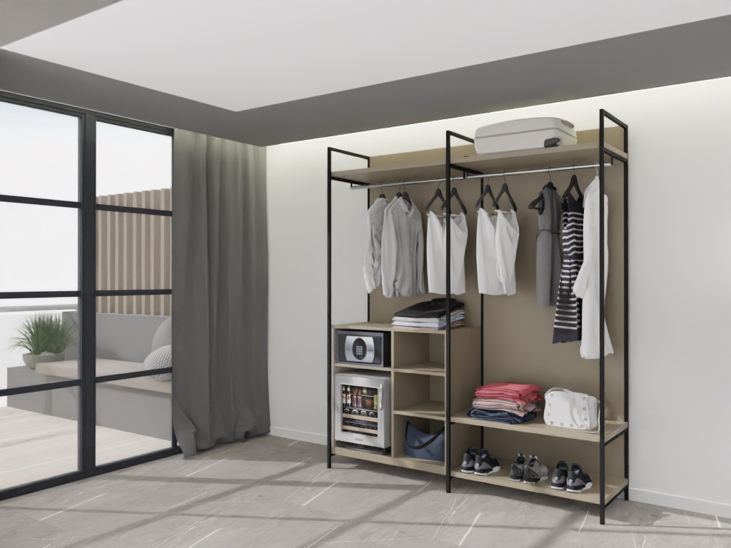 ARMARIO B 180: Versatilidad y modularidad para adaptarse a tu hogar y tus necesidades, con formas ligeras y modernas.