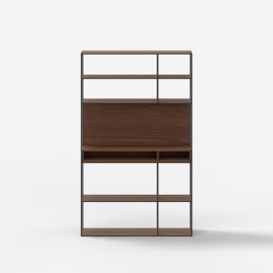 Estantería Arian: Elegante y funcional, disponible en varias chapas de madera natural.